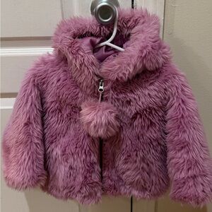 Hanna Andersson Pink Fuzzy Puffer Jacket